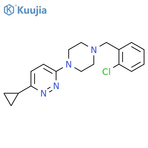3-{4-(2-chlorophenyl)methylpiperazin-1-yl}-6-cyclopropylpyridazine structure