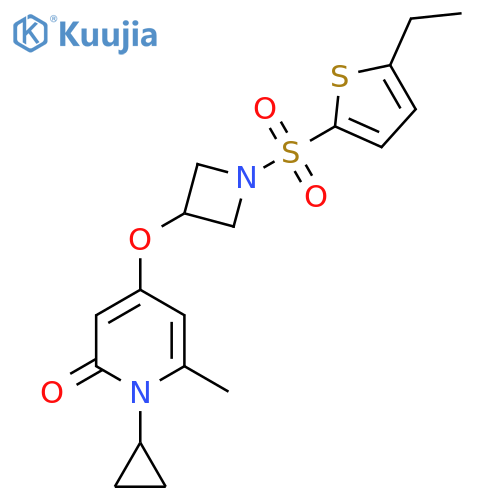1-cyclopropyl-4-((1-((5-ethylthiophen-2-yl)sulfonyl)azetidin-3-yl)oxy)-6-methylpyridin-2(1H)-one structure
