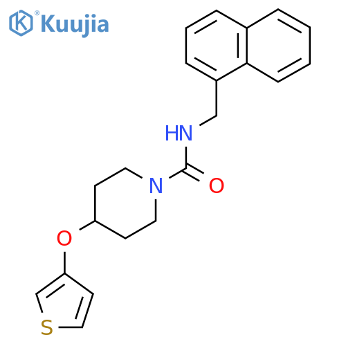 N-[(naphthalen-1-yl)methyl]-4-(thiophen-3-yloxy)piperidine-1-carboxamide structure