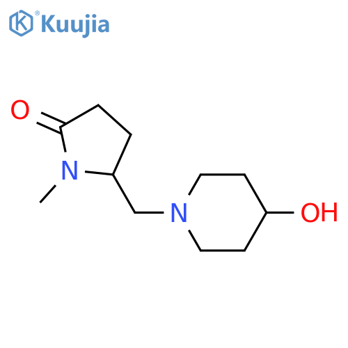 5-(4-hydroxypiperidin-1-yl)methyl-1-methylpyrrolidin-2-one structure