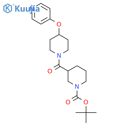 tert-butyl 3-[4-(pyridin-4-yloxy)piperidine-1-carbonyl]piperidine-1-carboxylate structure