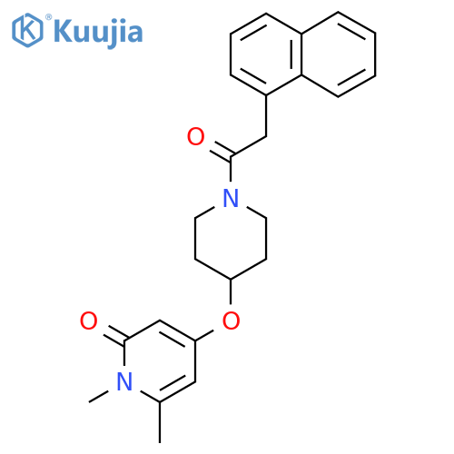 1,6-dimethyl-4-((1-(2-(naphthalen-1-yl)acetyl)piperidin-4-yl)oxy)pyridin-2(1H)-one structure