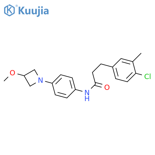 3-(4-chloro-3-methylphenyl)-N-[4-(3-methoxyazetidin-1-yl)phenyl]propanamide structure