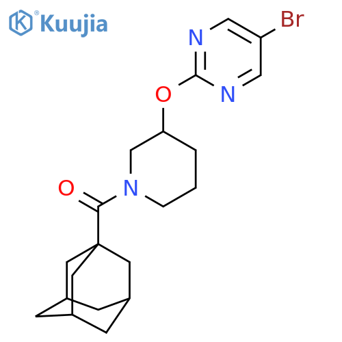 2-{[1-(adamantane-1-carbonyl)piperidin-3-yl]oxy}-5-bromopyrimidine structure