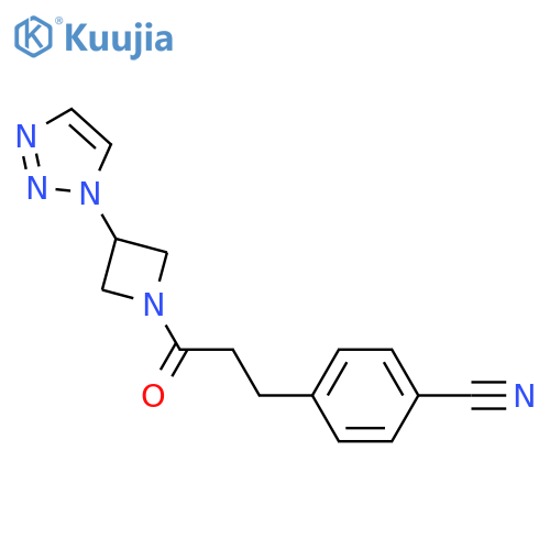 4-[3-oxo-3-[3-(triazol-1-yl)azetidin-1-yl]propyl]benzonitrile structure