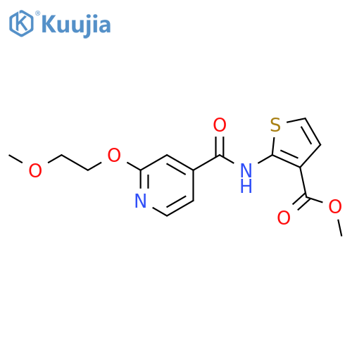 methyl 2-[[2-(2-methoxyethoxy)pyridine-4-carbonyl]amino]thiophene-3-carboxylate structure