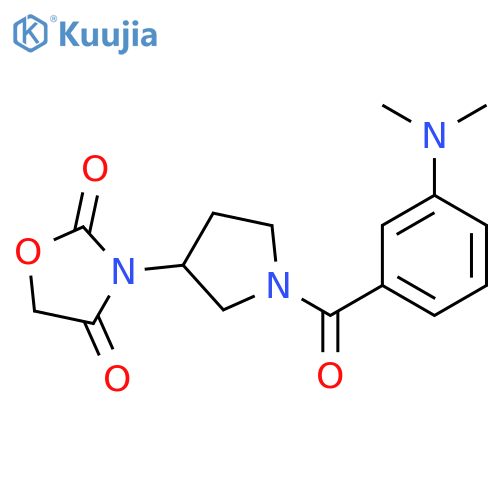 3-[1-[3-(dimethylamino)benzoyl]pyrrolidin-3-yl]-1,3-oxazolidine-2,4-dione structure