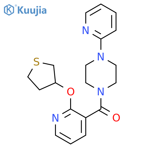 (4-(Pyridin-2-yl)piperazin-1-yl)(2-((tetrahydrothiophen-3-yl)oxy)pyridin-3-yl)methanone structure