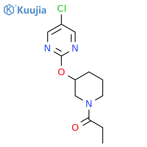 1-{3-(5-chloropyrimidin-2-yl)oxypiperidin-1-yl}propan-1-one structure
