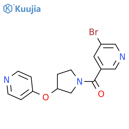 (5-bromopyridin-3-yl)-(3-pyridin-4-yloxypyrrolidin-1-yl)methanone structure