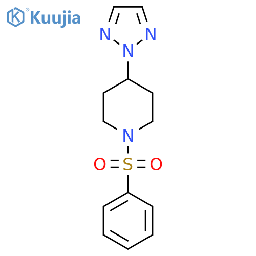 1-(benzenesulfonyl)-4-(2H-1,2,3-triazol-2-yl)piperidine structure