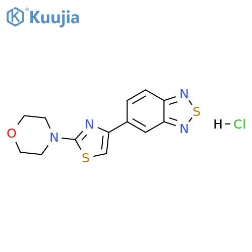 2,1,3-Benzothiadiazole, 5-[2-(4-morpholinyl)-4-thiazolyl]-, hydrochloride (1:1) structure