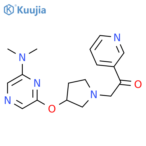1-(3-{[6-(dimethylamino)pyrazin-2-yl]oxy}pyrrolidin-1-yl)-2-(pyridin-3-yl)ethan-1-one structure