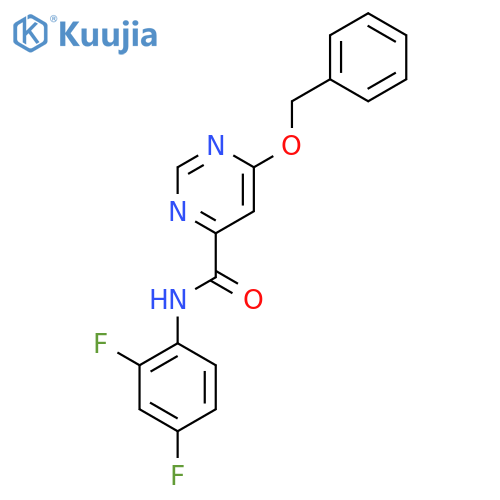6-(benzyloxy)-N-(2,4-difluorophenyl)pyrimidine-4-carboxamide structure