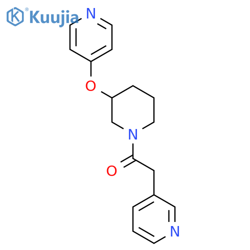 2-(pyridin-3-yl)-1-[3-(pyridin-4-yloxy)piperidin-1-yl]ethan-1-one structure