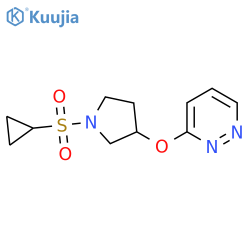 3-{[1-(cyclopropanesulfonyl)pyrrolidin-3-yl]oxy}pyridazine structure