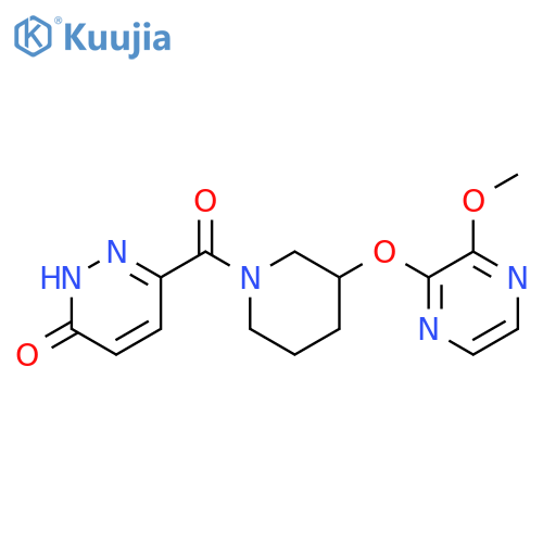 6-{3-[(3-methoxypyrazin-2-yl)oxy]piperidine-1-carbonyl}-2,3-dihydropyridazin-3-one structure