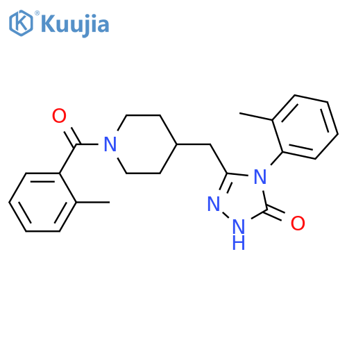 3-{1-(2-methylbenzoyl)piperidin-4-ylmethyl}-4-(2-methylphenyl)-4,5-dihydro-1H-1,2,4-triazol-5-one structure