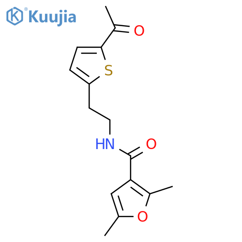 N-[2-(5-acetylthiophen-2-yl)ethyl]-2,5-dimethylfuran-3-carboxamide structure