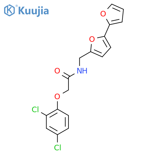N-({2,2'-bifuran-5-yl}methyl)-2-(2,4-dichlorophenoxy)acetamide structure