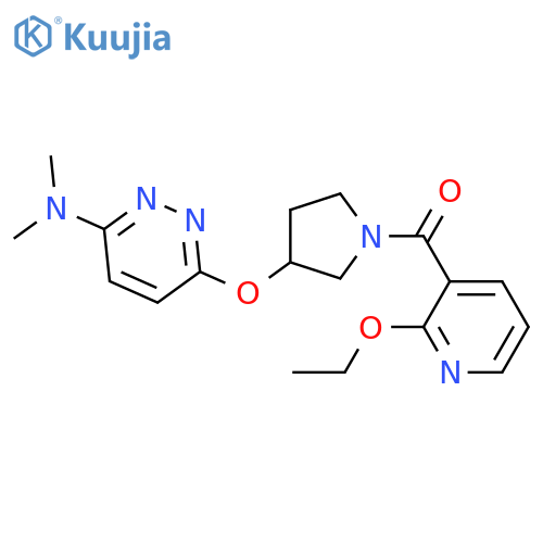 6-{[1-(2-ethoxypyridine-3-carbonyl)pyrrolidin-3-yl]oxy}-N,N-dimethylpyridazin-3-amine structure