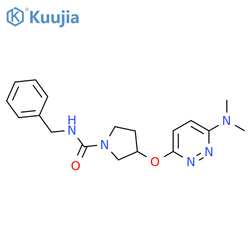 N-benzyl-3-{[6-(dimethylamino)pyridazin-3-yl]oxy}pyrrolidine-1-carboxamide structure