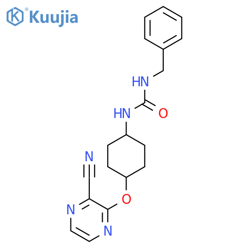 1-benzyl-3-[(1r,4r)-4-[(3-cyanopyrazin-2-yl)oxy]cyclohexyl]urea structure