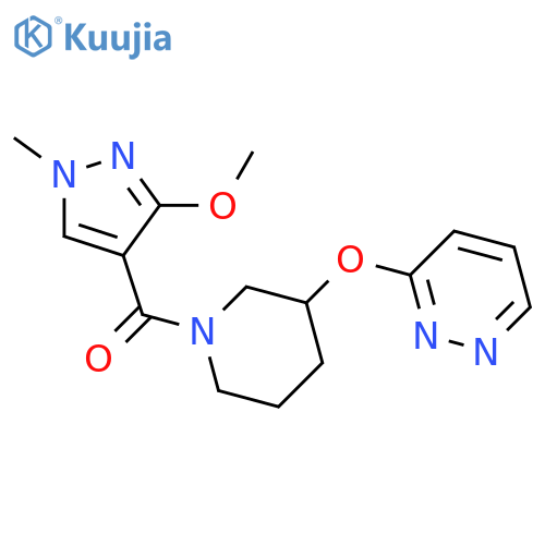 3-{[1-(3-methoxy-1-methyl-1H-pyrazole-4-carbonyl)piperidin-3-yl]oxy}pyridazine structure