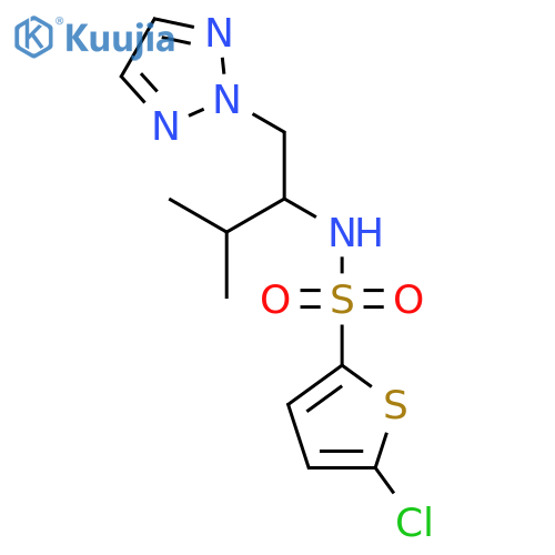5-chloro-N-3-methyl-1-(2H-1,2,3-triazol-2-yl)butan-2-ylthiophene-2-sulfonamide structure