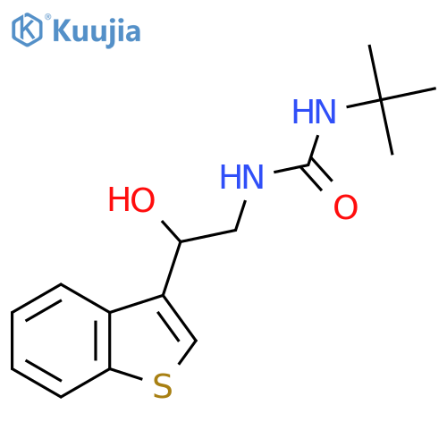 1-[2-(1-benzothiophen-3-yl)-2-hydroxyethyl]-3-tert-butylurea structure