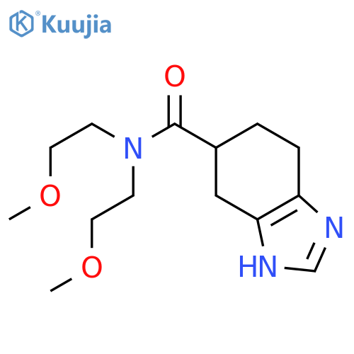 N,N-bis(2-methoxyethyl)-4,5,6,7-tetrahydro-1H-1,3-benzodiazole-5-carboxamide structure