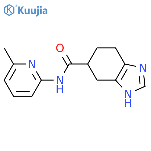 N-(6-methylpyridin-2-yl)-4,5,6,7-tetrahydro-1H-1,3-benzodiazole-5-carboxamide structure