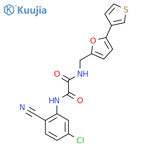 N'-(5-chloro-2-cyanophenyl)-N-{5-(thiophen-3-yl)furan-2-ylmethyl}ethanediamide structure
