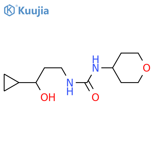 3-(3-cyclopropyl-3-hydroxypropyl)-1-(oxan-4-yl)urea structure