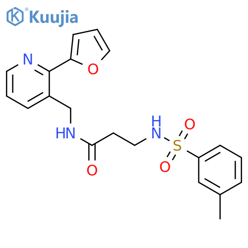 N-{[2-(furan-2-yl)pyridin-3-yl]methyl}-3-(3-methylbenzenesulfonamido)propanamide structure