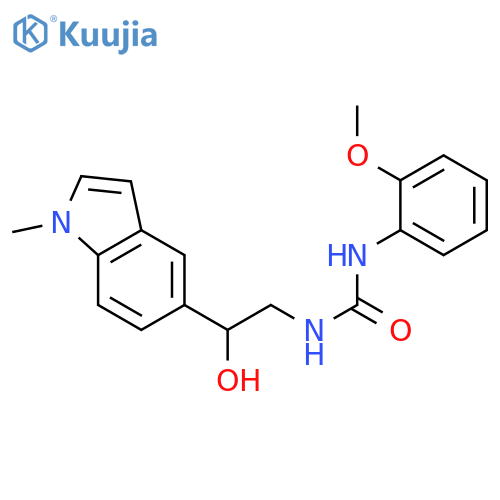 3-2-hydroxy-2-(1-methyl-1H-indol-5-yl)ethyl-1-(2-methoxyphenyl)urea structure