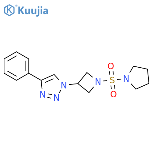 4-phenyl-1-(1-pyrrolidin-1-ylsulfonylazetidin-3-yl)triazole structure