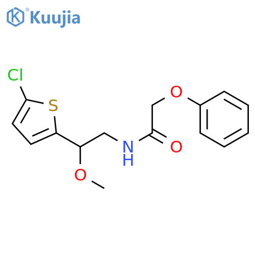 N-[2-(5-chlorothiophen-2-yl)-2-methoxyethyl]-2-phenoxyacetamide structure
