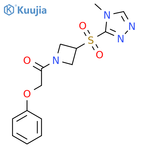1-(3-((4-methyl-4H-1,2,4-triazol-3-yl)sulfonyl)azetidin-1-yl)-2-phenoxyethanone structure
