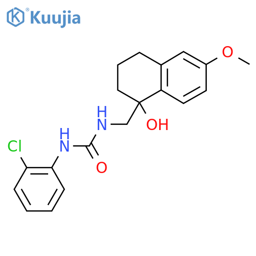 1-(2-chlorophenyl)-3-[(1-hydroxy-6-methoxy-1,2,3,4-tetrahydronaphthalen-1-yl)methyl]urea structure