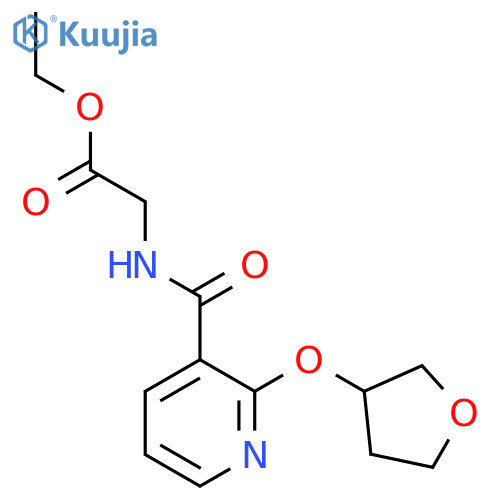 Ethyl 2-(2-((tetrahydrofuran-3-yl)oxy)nicotinamido)acetate structure