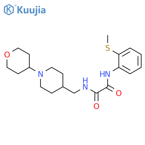 N'-[2-(methylsulfanyl)phenyl]-N-{[1-(oxan-4-yl)piperidin-4-yl]methyl}ethanediamide structure