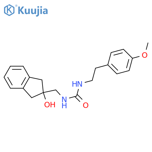 3-[(2-hydroxy-2,3-dihydro-1H-inden-2-yl)methyl]-1-[2-(4-methoxyphenyl)ethyl]urea structure