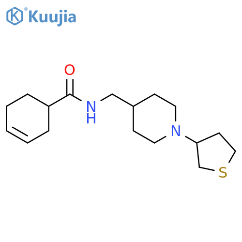 N-{1-(thiolan-3-yl)piperidin-4-ylmethyl}cyclohex-3-ene-1-carboxamide structure
