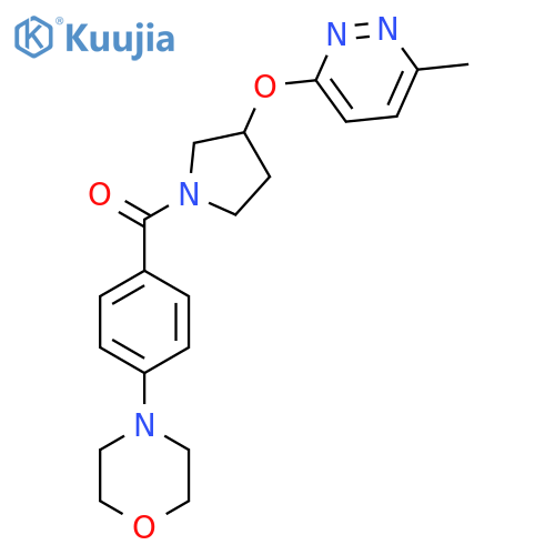 4-(4-{3-[(6-methylpyridazin-3-yl)oxy]pyrrolidine-1-carbonyl}phenyl)morpholine structure