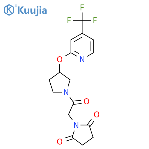 1-(2-Oxo-2-(3-((4-(trifluoromethyl)pyridin-2-yl)oxy)pyrrolidin-1-yl)ethyl)pyrrolidine-2,5-dione structure