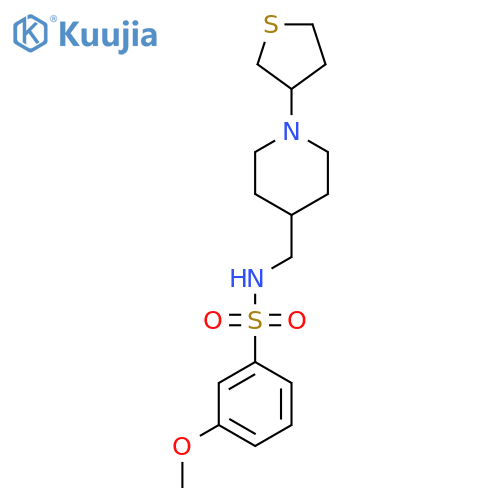 3-methoxy-N-{[1-(thiolan-3-yl)piperidin-4-yl]methyl}benzene-1-sulfonamide structure