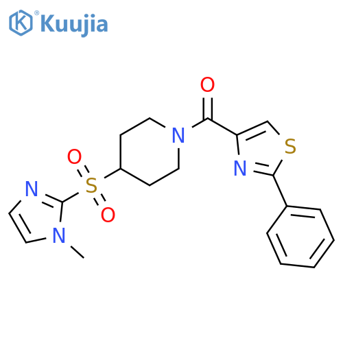 [4-[(1-Methyl-1H-imidazol-2-yl)sulfonyl]-1-piperidinyl](2-phenyl-4-thiazolyl)methanone structure
