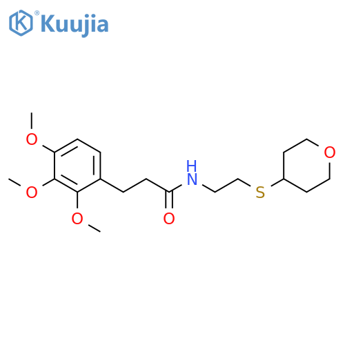 N-[2-(oxan-4-ylsulfanyl)ethyl]-3-(2,3,4-trimethoxyphenyl)propanamide structure