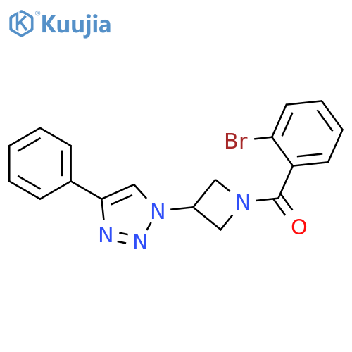 (2-bromophenyl)-[3-(4-phenyltriazol-1-yl)azetidin-1-yl]methanone structure